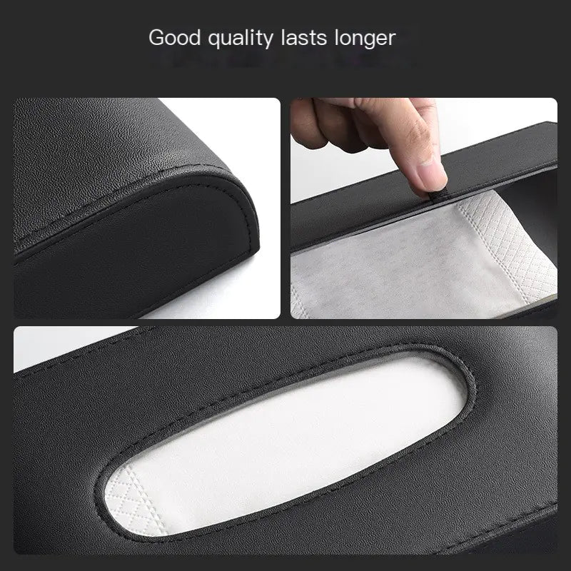 Creative Car Tissue Box with Premium Leather Design