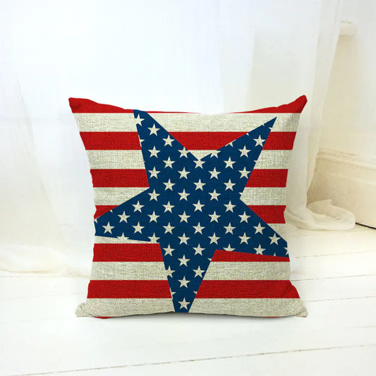 World Flag Linen Cotton Pillow for Car and Sofa Decor