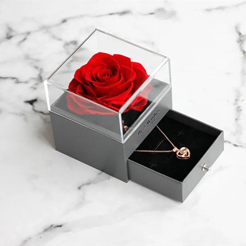 Preserved Flower  with Necklace