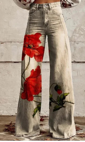 Aurelia Retro Flared Trousers for Women (Single Piece)