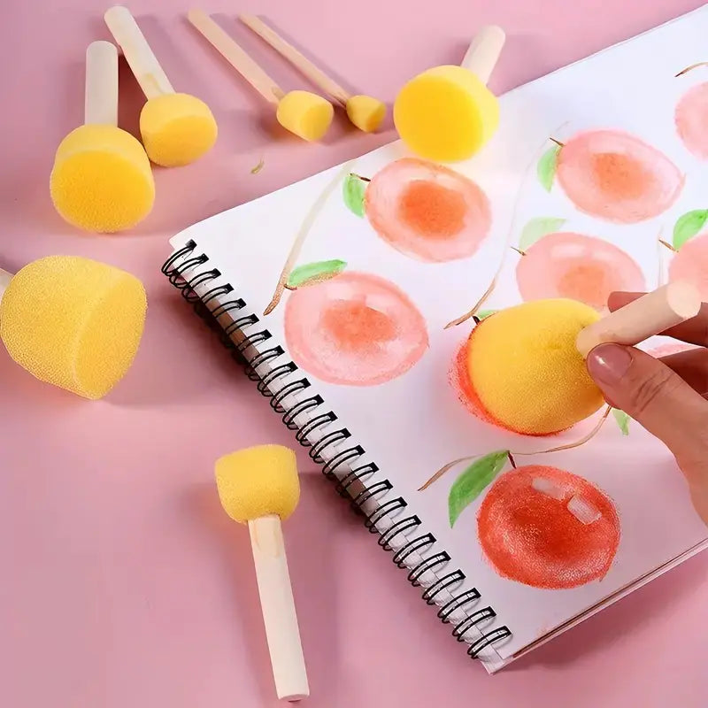 Children's Round Sponge Painting Brushes for Doodle Art