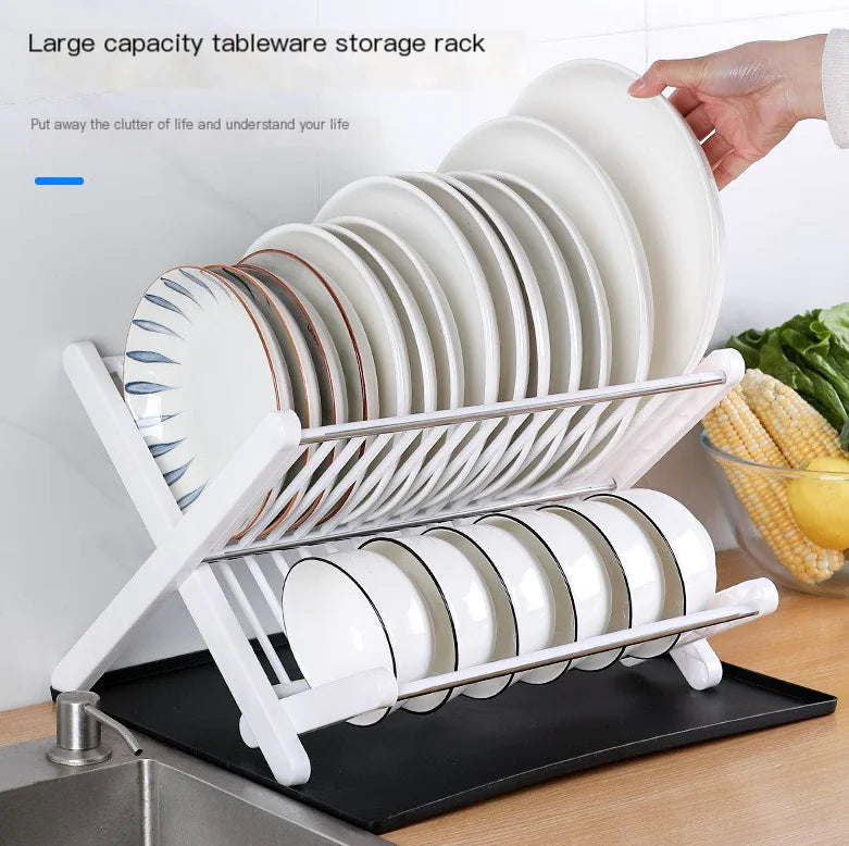 New Folding Kitchen Draining Rack for Utensil Storage