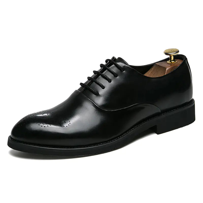 Men's Casual Leather Shoes - Stylish British Design
