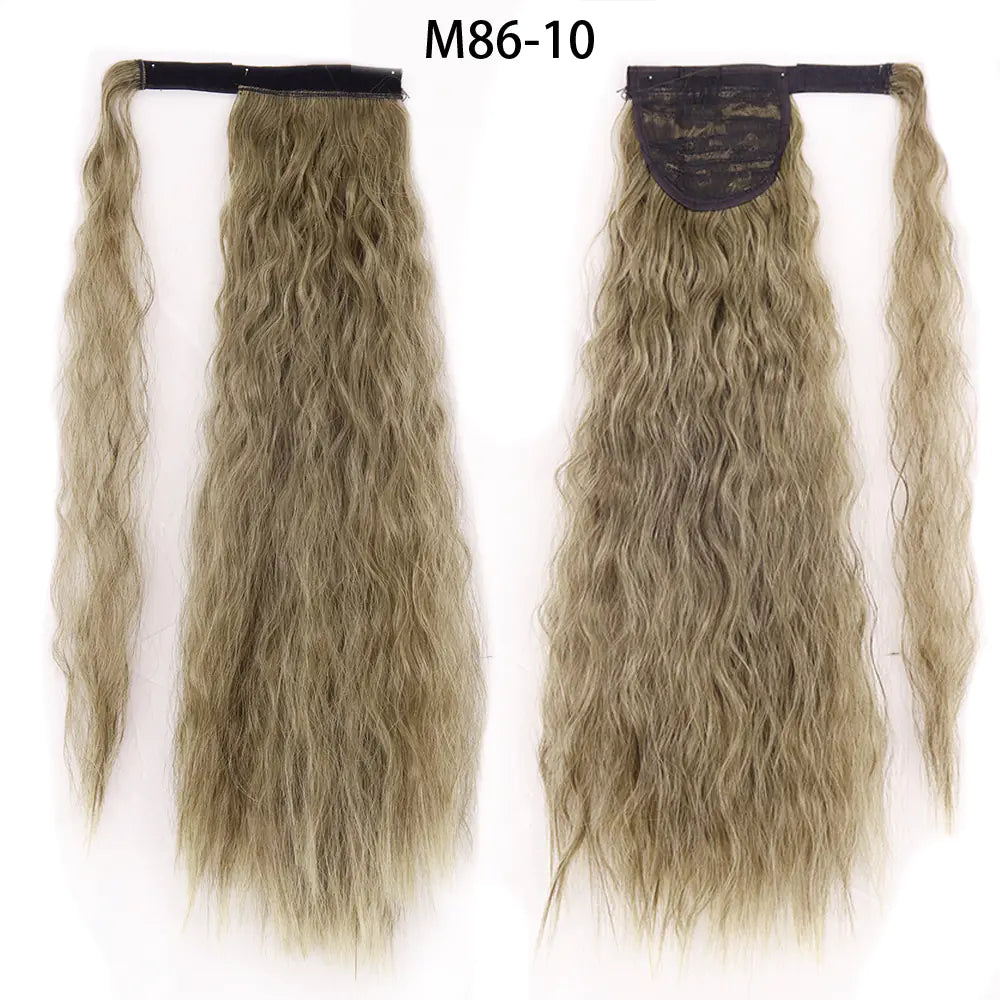 Water Wave Ponytail Wig with Velcro Band (High Temp Fiber)