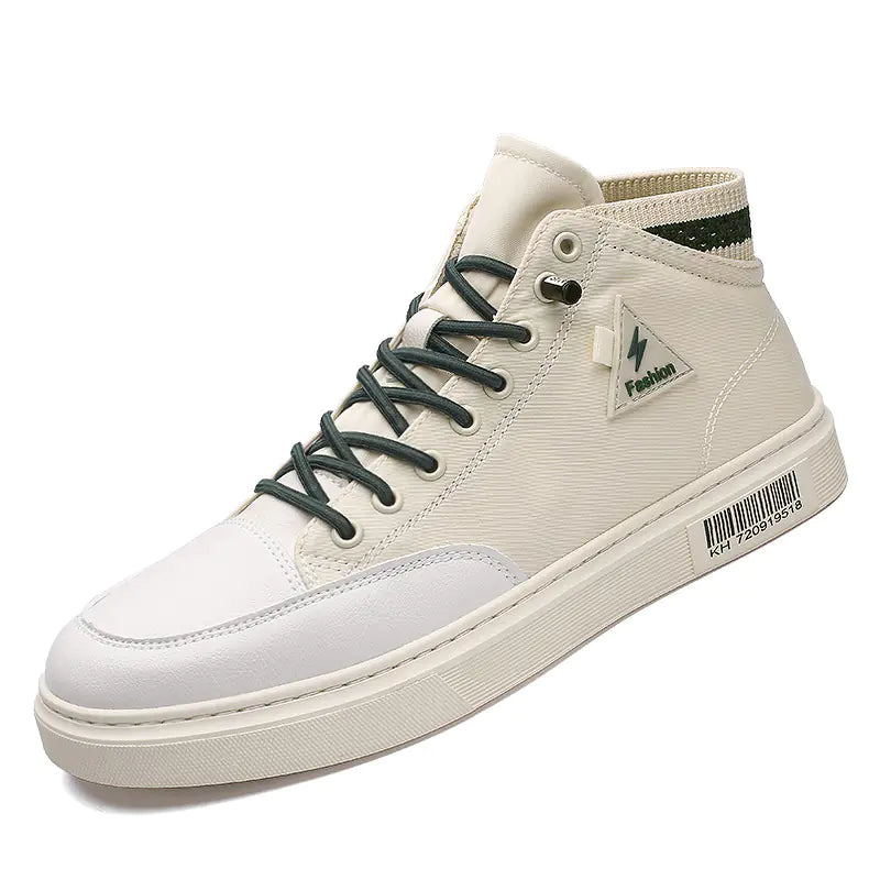 Men's High-Top Canvas Sneakers - Breathable Casual Shoes