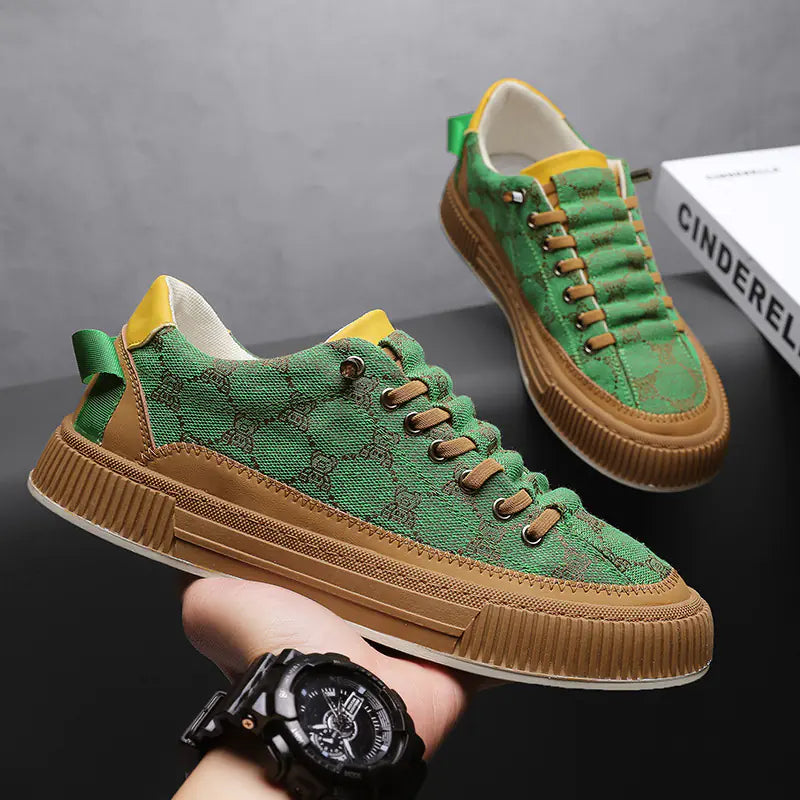 Men's Breathable Canvas Slip-On Sports Shoes (Black)