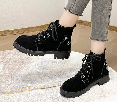 Fashionable Women's Casual Low-Top Martin Boots