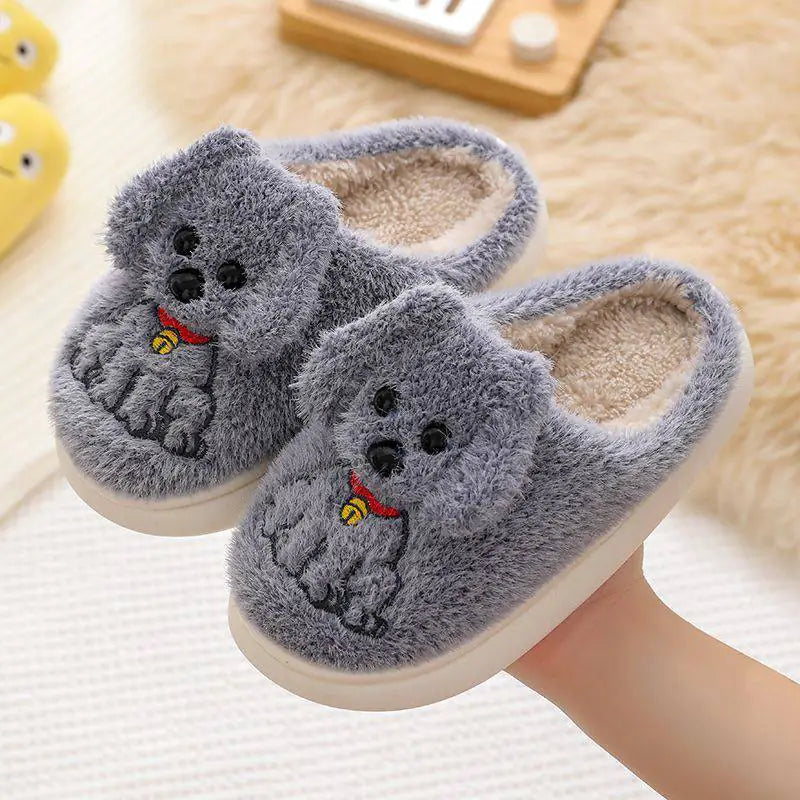Warm Cartoon Home Slippers with Soft Bottoms