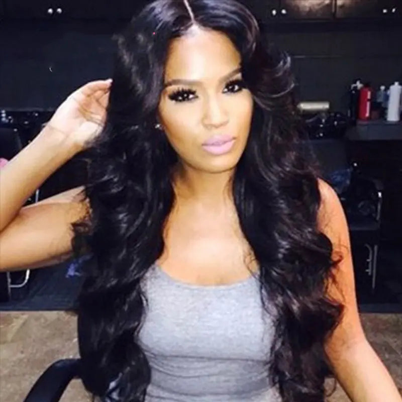 Synthetic Long Curly Wig with Lace Front for Women