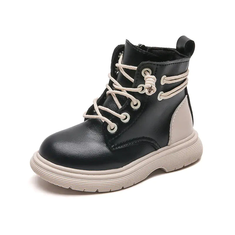Children's Fashion Trend Casual Leather Martin Boots