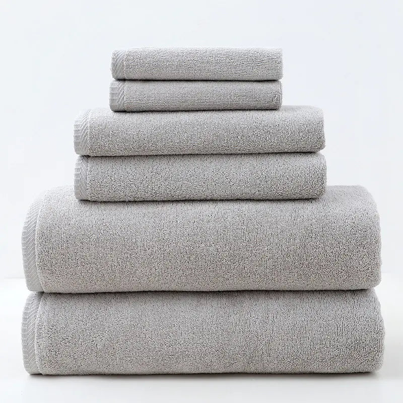 Cotton Towel Set for Adults - 6 Pieces, Amazon Supply
