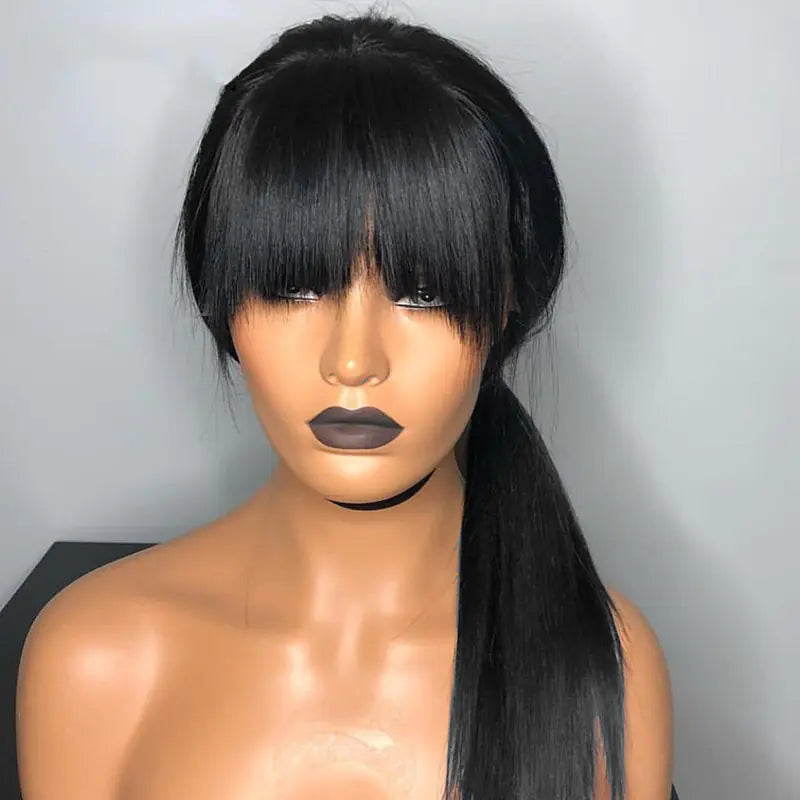Women's Trendy Long Straight Synthetic Wig Set