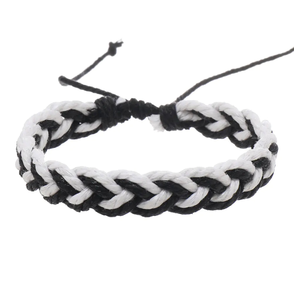 Handwoven Cotton String Bracelet in Artistic Style
