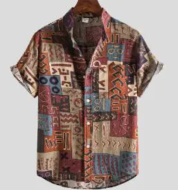 Men's Casual Bali Floral Print T-Shirt (One Piece)