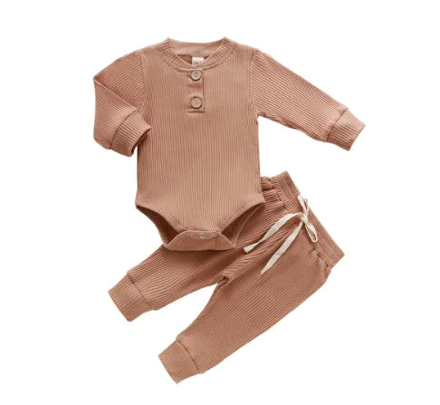 Baby Set - Long Sleeve Bodysuit and Pants (One Set)