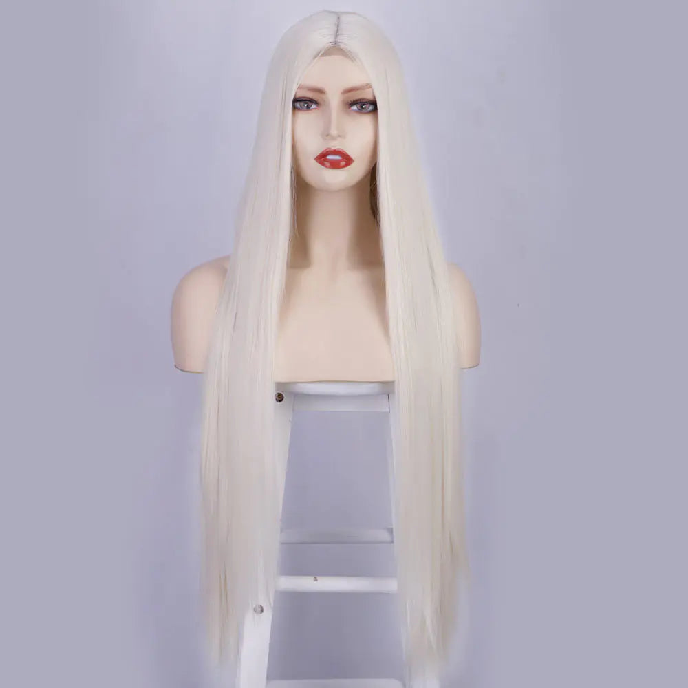 Front Lace Long Straight Hair Synthetic Wig