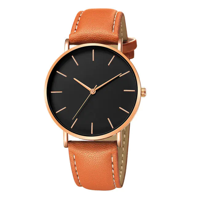 Casual Men's Business Quartz Watch with Fashion Belt