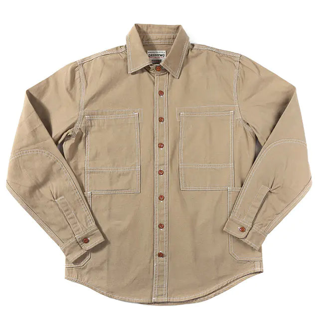 High-Quality Heavy Denim Vintage Work Shirt for Men