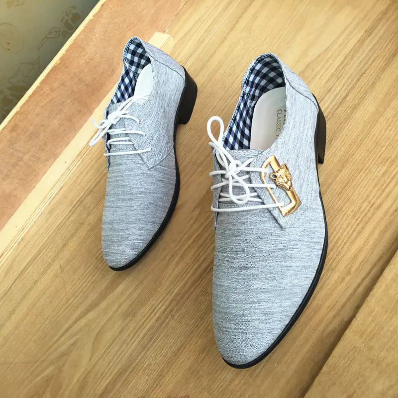 Men's Breathable Fabric Pointed Toe Dress Shoes