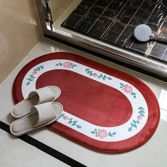 Pastoral Bathroom Absorbent Floor Mat, 15.75"x23.62"