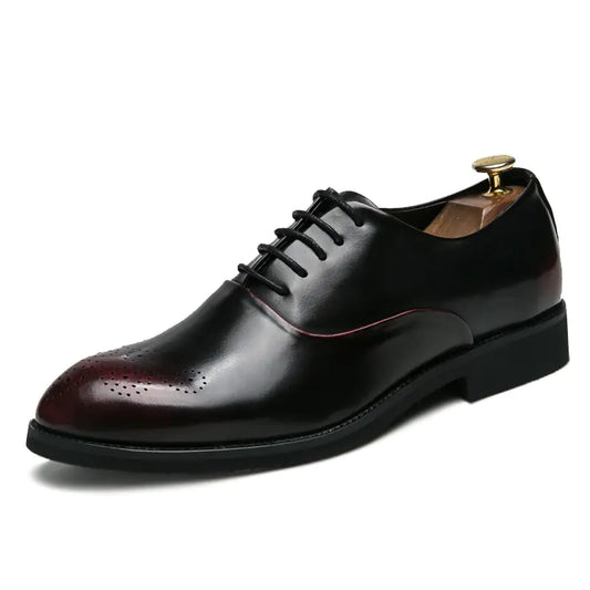 Men's Casual Leather Shoes - Stylish British Design