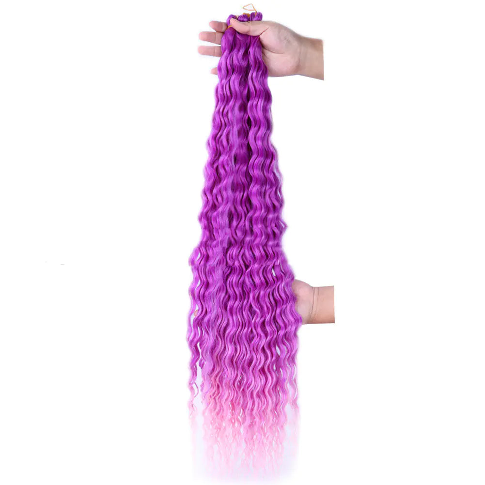 32-Inch Deep Curve Crochet Chemical Fiber Wig