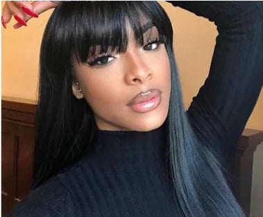 Women's Trendy Long Straight Synthetic Wig Set