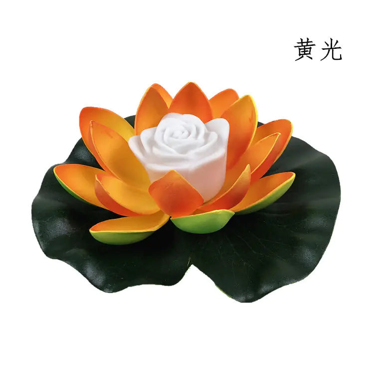 LED Lotus Flower Lamp for Water Decoration with Battery