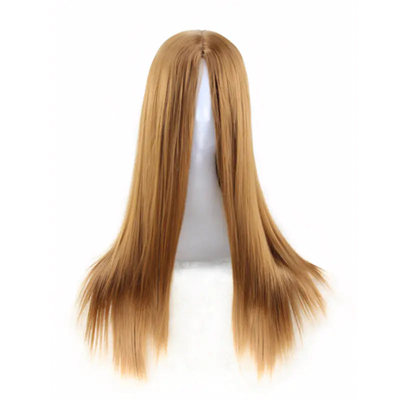 New Black Middle-Part Long Straight Women's Wig