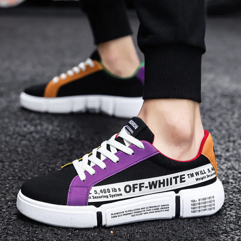 Men's Low-Top Canvas Sneakers - Trendy Summer Style