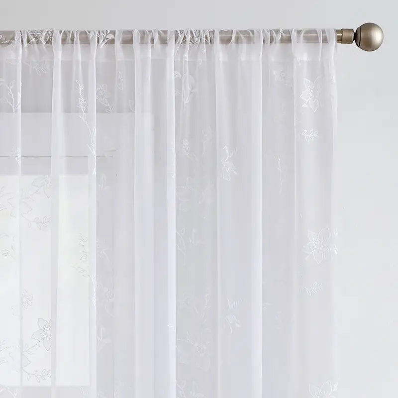 2 pcs Terrilon Rebecca Embroidered Curtains for Home Decor