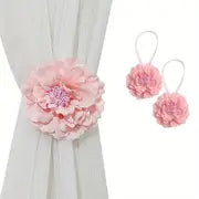 Cloth Flower Magnetic Curtain Tieback - Room Decor Pair
