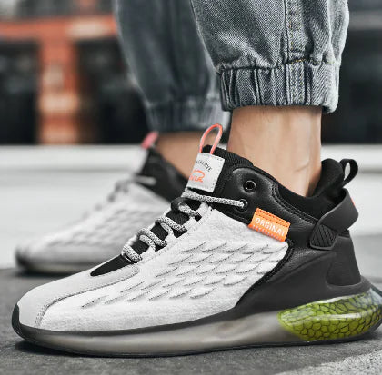 Men's Breathable Luminous Mid-Top Sneakers (Casual)