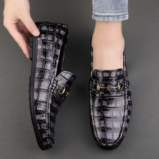 Men's Business Casual Shoes with Foot Pedal Design