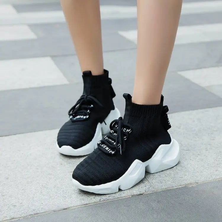 Comfortable High-Top Women's Sneakers for Summer