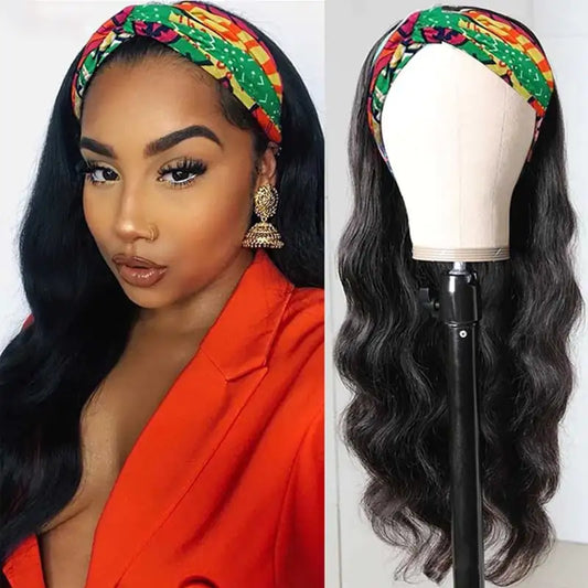 Body Wave Hair Headband Wig