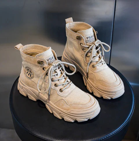 Men's Thick-Soled Canvas Shoes for Spring and Autumn