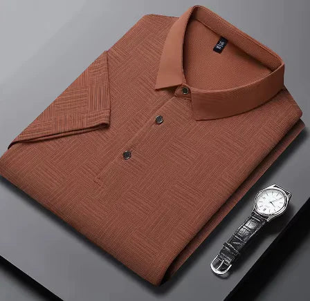 Men's Textured Polo Shirt (Short Sleeve, One Piece)