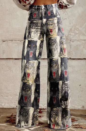 Aurelia Retro Flared Trousers for Women (Single Piece)