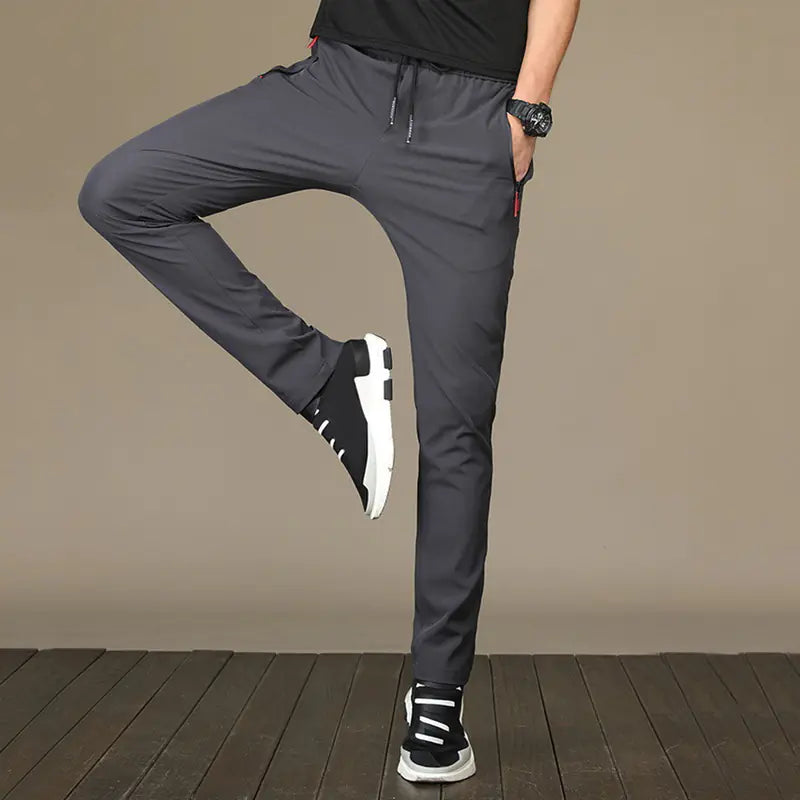 Men's Slim Fit Zipper Quick-Dry Casual Leisure Pants