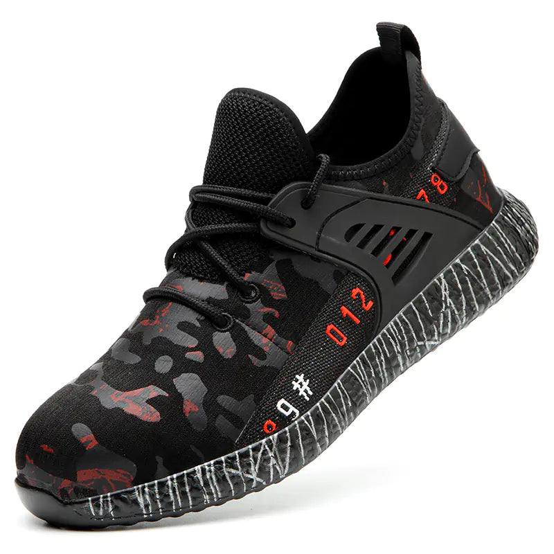 Fashionable Safety Work Shoes, Camouflage Breathable Design