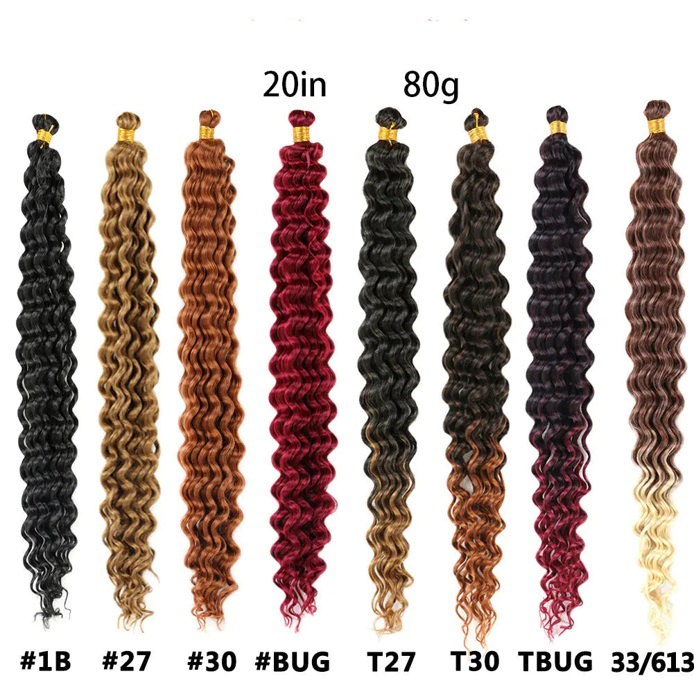 20-Inch Deep Wave New Chemical Fiber Wig