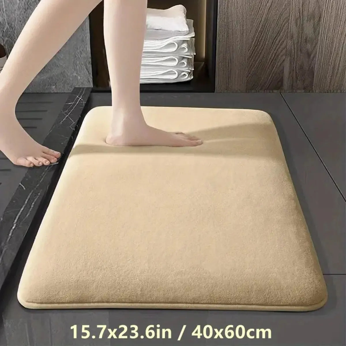 Non-Slip Absorbent Velvet Bathroom Floor Mat