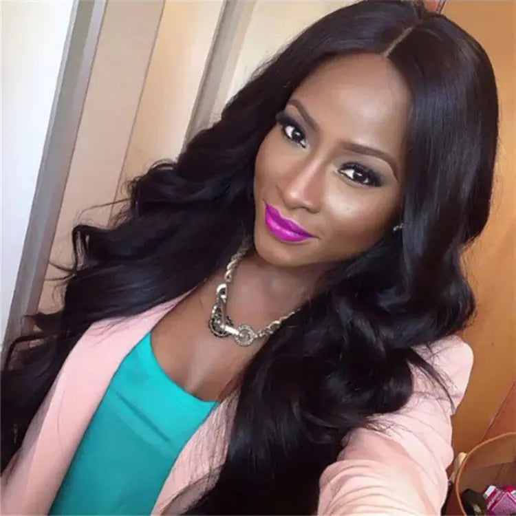 Fashionable Long Curly Wig for Women with Middle Part