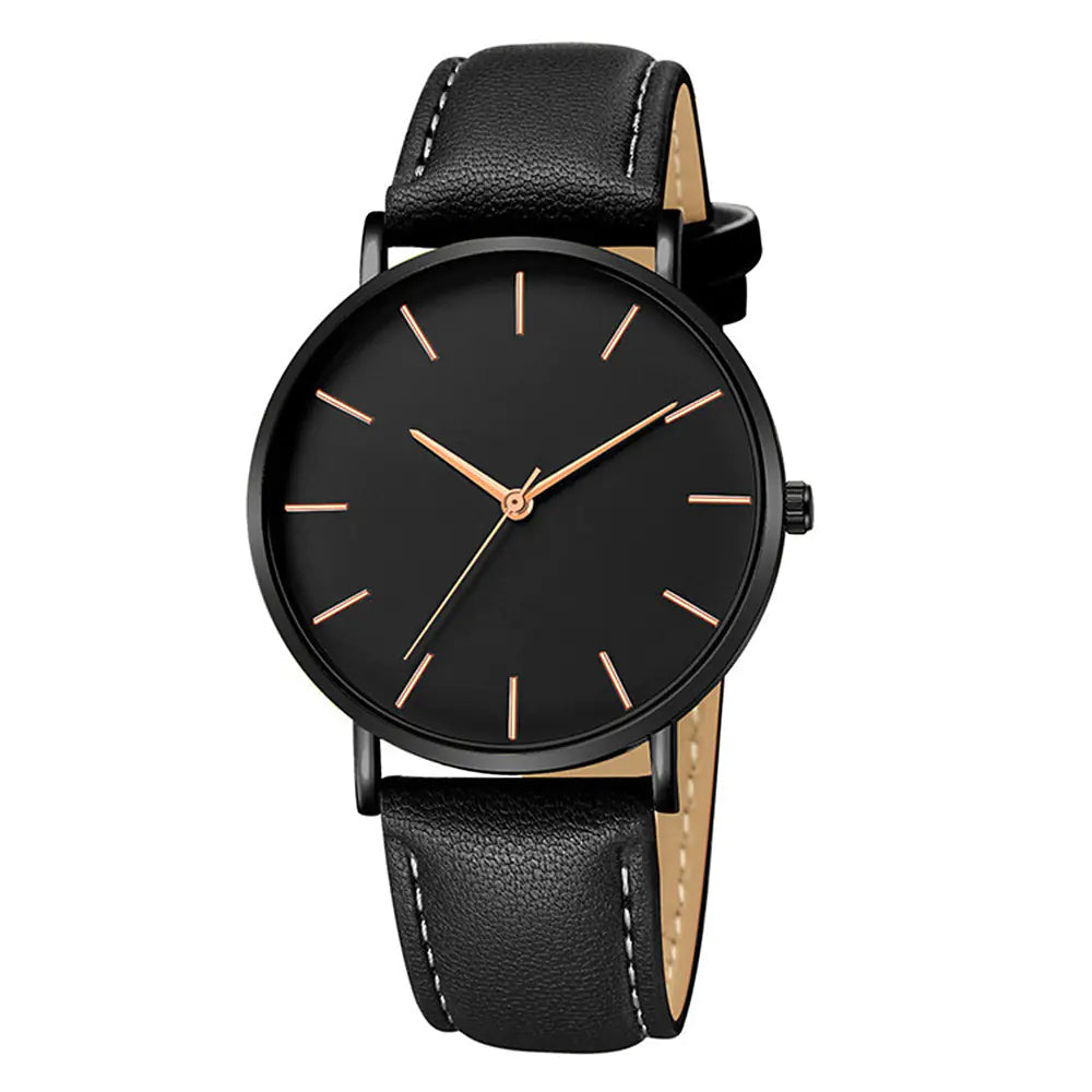 Casual Men's Business Quartz Watch with Fashion Belt