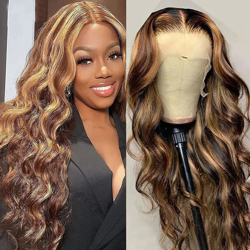 Real Hair Front Lace Wig P4 27 Headgear