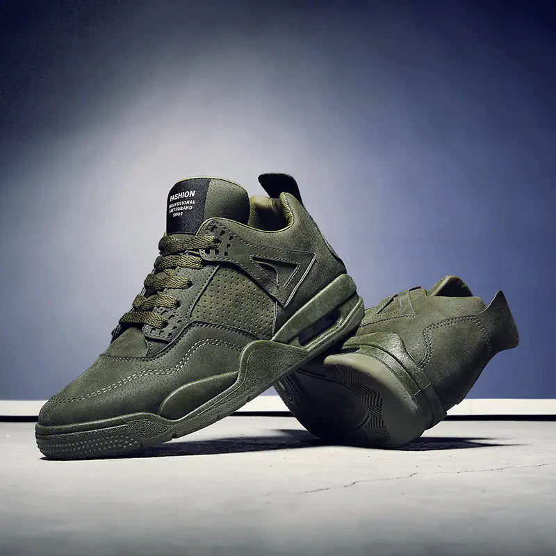 Men's Retro Leather Mid-Top Fashion Sports Shoes