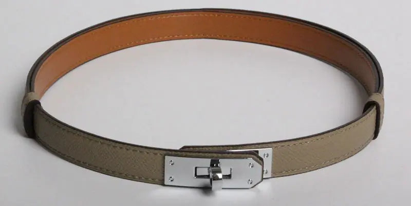H 2019 New Kelly Leather Slim Belt for Women