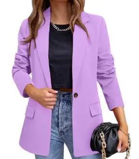 Elegant Women's Blazer with Tailored Fit and Pockets