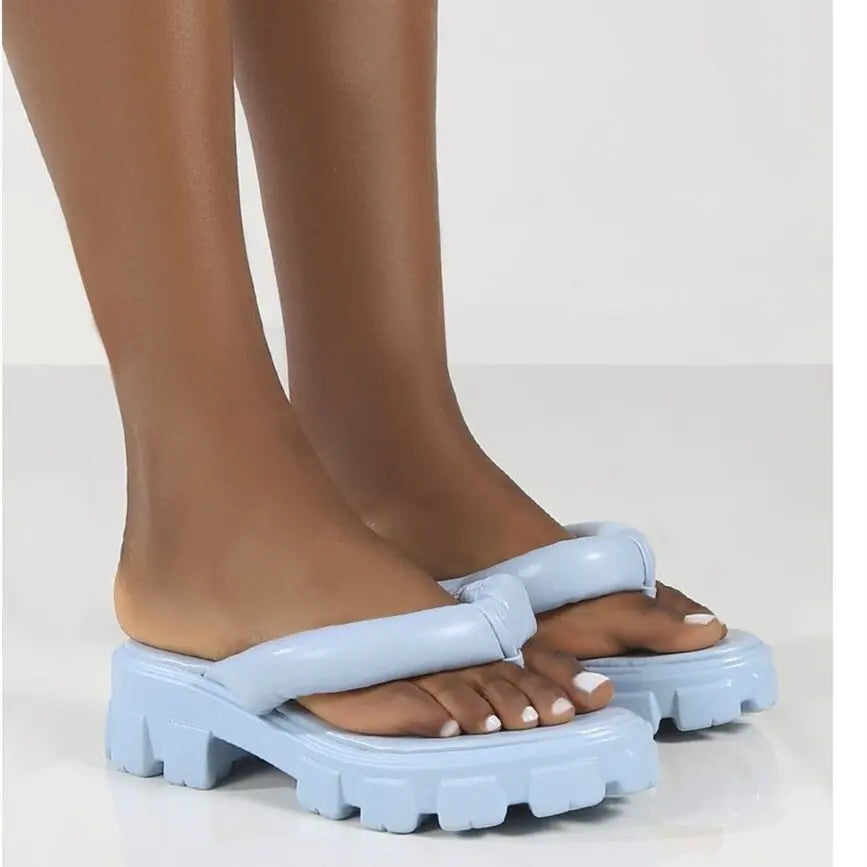 Women's Heightened Platform Roman Flip Flops